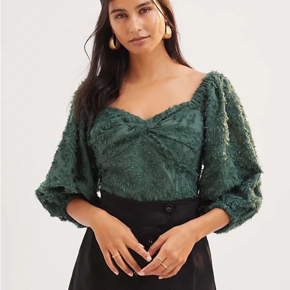 NWT Green Anthro Blouse